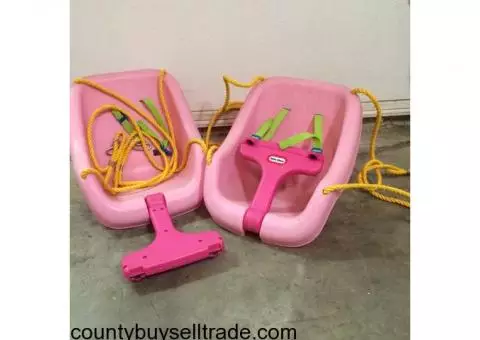 Baby swing and toys